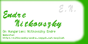 endre nitkovszky business card